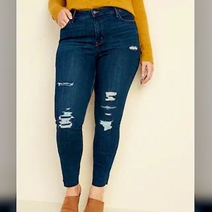 Navy blue high rise size 16 jeans